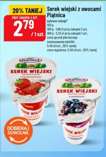 Serek wiejski z truskawkami Piątnica +1 wariant