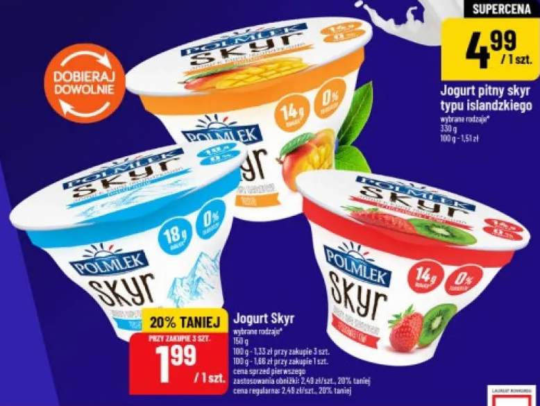 Jogurt Skyr Polmlek naturalny +2 warianty