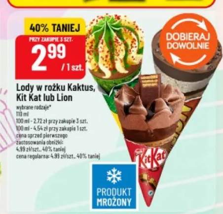 Lody w rożku Kaktus +1 wariant