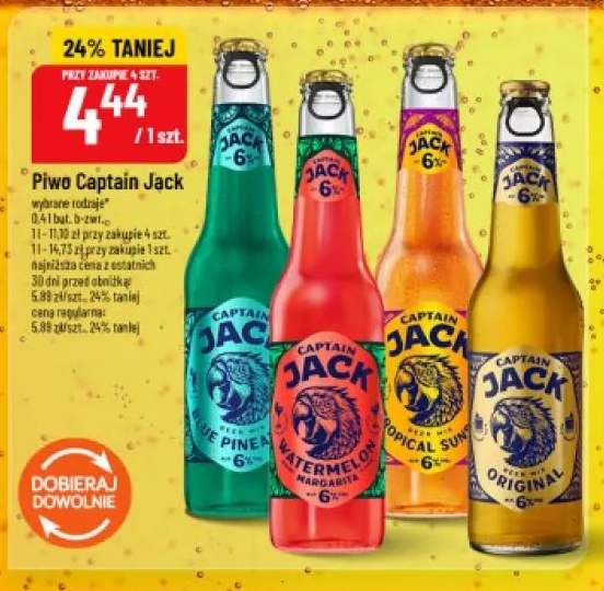 Piwo Captain Jack Blue Pinea +3 warianty