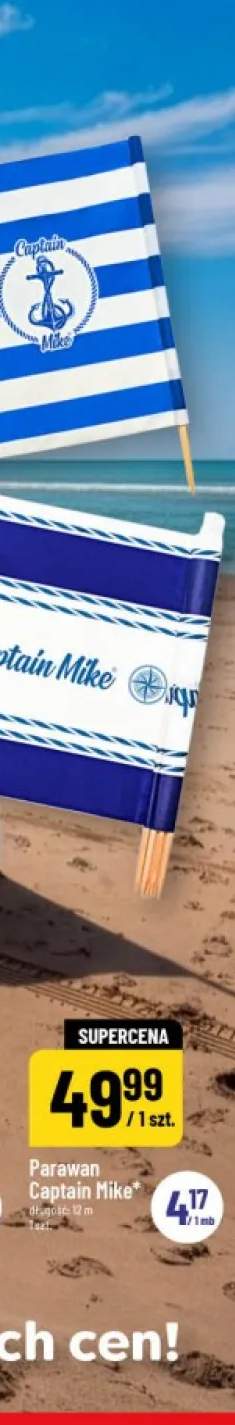 Parawan plażowy Captain Mike 12 m
