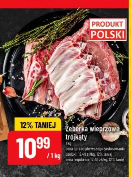 Żeberka wieprzowe trójkąty polskie