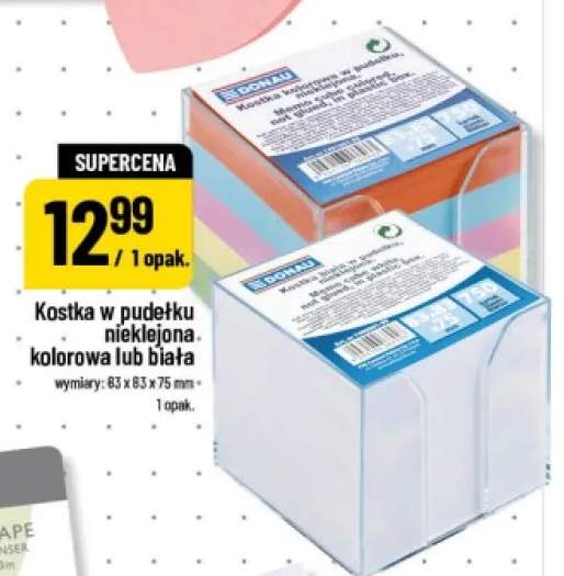 Kostka w pudełku nieklejona biała Donau