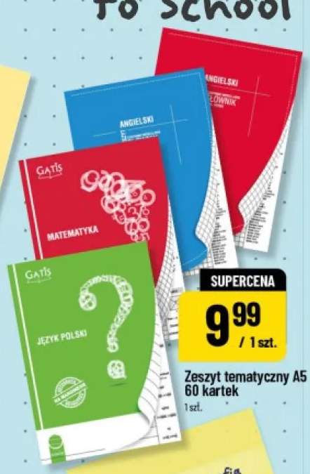Zeszyt tematyczny A5 Gatis 60 kartek