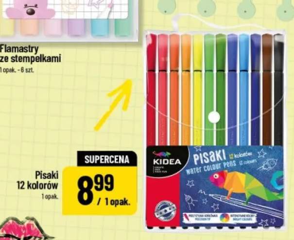 Pisaki 12 kolorów Kidea