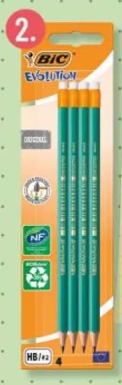 Ołówek z gumką BIC Evolution 4-pak
