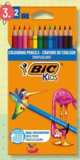 Kredki ołówkowe BIC Kids Tropicolors 12-pak