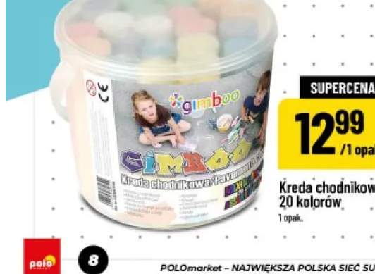 Kreda chodnikowa Gimboo 20 kolorów