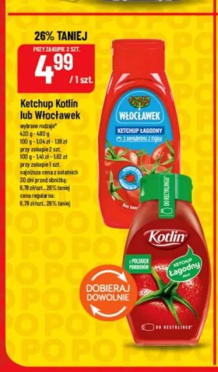 Ketchup łagodny Włocławek +1 wariant