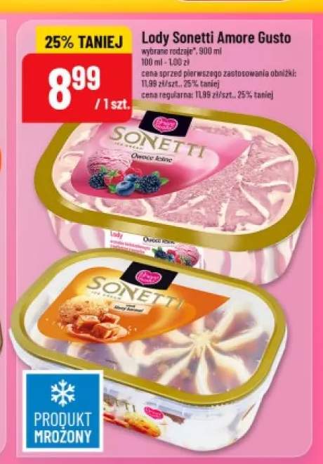 Lody Sonetti Amore Gusto owoce leśne +1 wariant