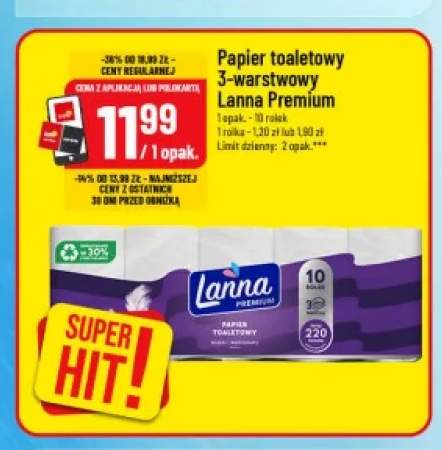Papier toaletowy 3-warstwowy Lanna Premium