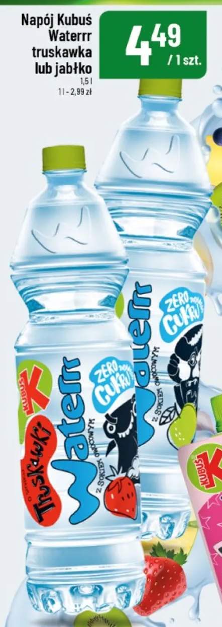 Napój Kubuś Waterrr o smaku truskawki +1 wariant