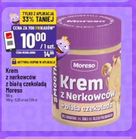 Krem z nerkowców z białą czekoladą Moreso