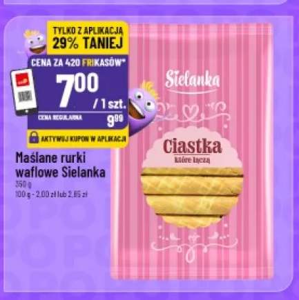 Maślane rurki waflowe Sielanka