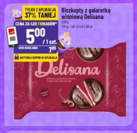 Biszkopty z galaretką wiśniową Delisana