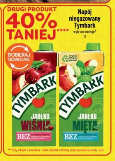 Napój niegazowany Tymbark jabłko wiśnia +1 wariant