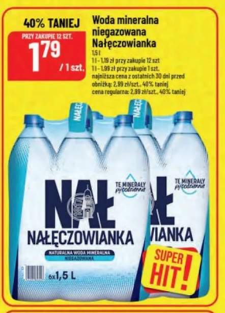Woda mineralna niegazowana Nałęczowianka