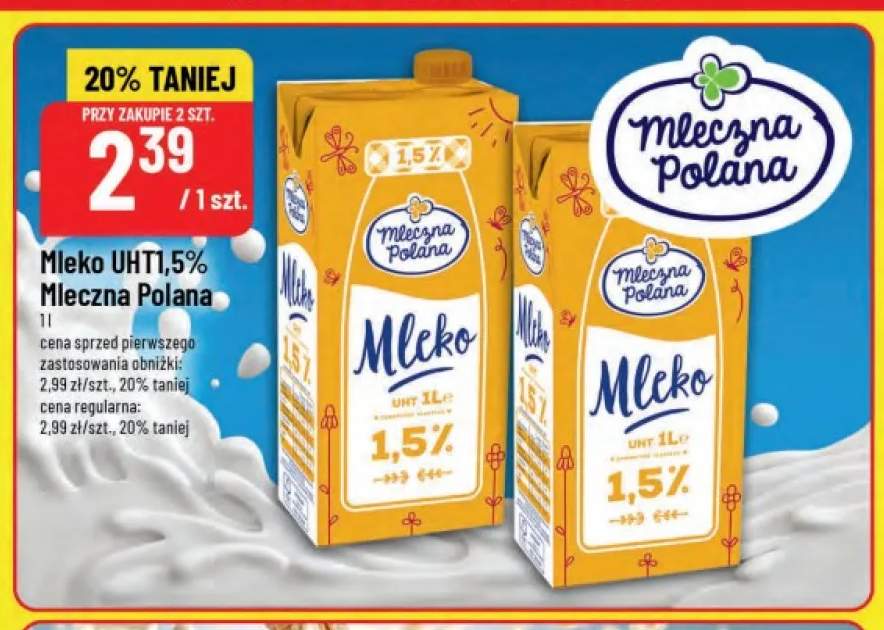 Mleko UHT Mleczna Polana 1,5%
