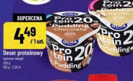 Deser proteinowy czekoladowy Olma ProTein 20 +1 wariant