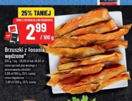 Brzuszki z łososia wędzone