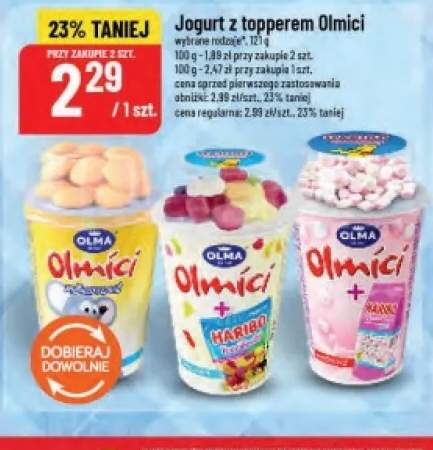 Jogurt z topperem Olma Olmíci Piškotíci +2 warianty