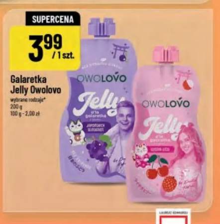 Galaretka Jelly o smaku japońskich winogron Owolovo +1 wariant