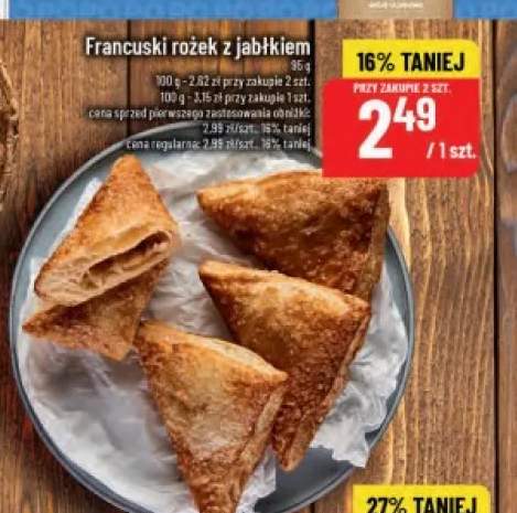 Francuski rożek z jabłkiem