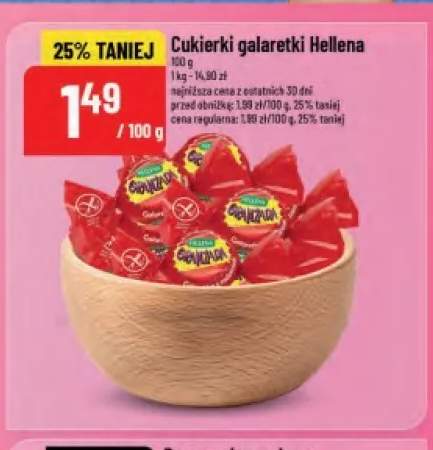 Cukierki galaretki Hellena