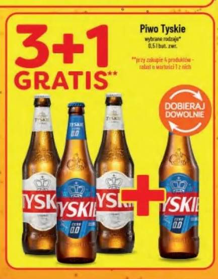 Piwo bezalkoholowe Tyskie +1 wariant