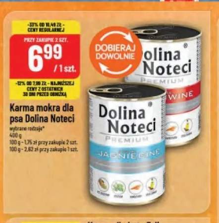 Karma mokra dla psa Dolina Noteci