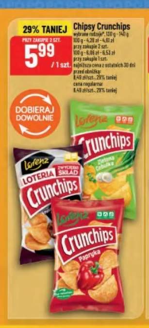 Chipsy Crunchips Papryka +2 warianty
