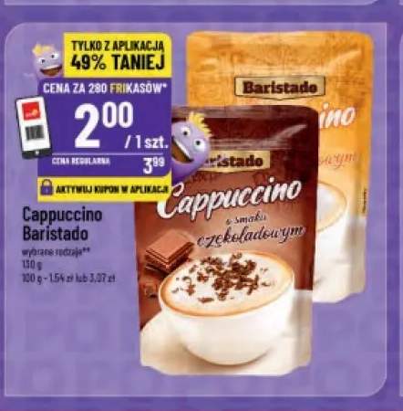 Kawa rozpuszczalna Cappuccino o smaku czekoladowym Baristado +1 wariant