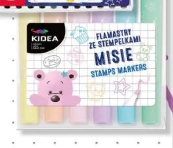 Flamastry ze stempelkami Misie Kidea