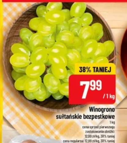 Winogrono sułtańskie bezpestkowe