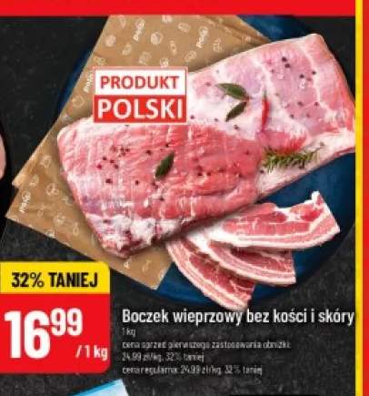 Boczek wieprzowy bez kości i skóry