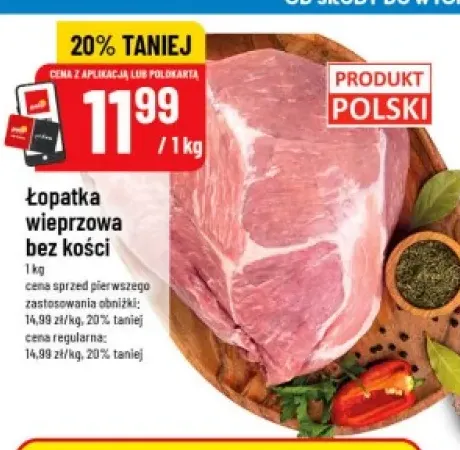 Łopatka wieprzowa bez kości