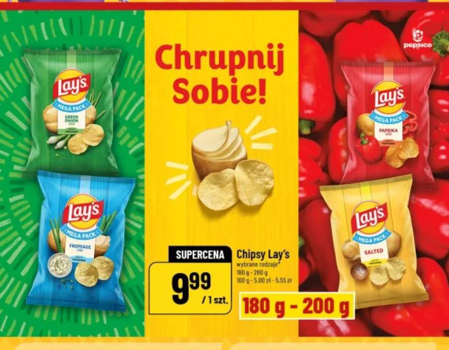 Chipsy Lay's Green Onion +3 warianty