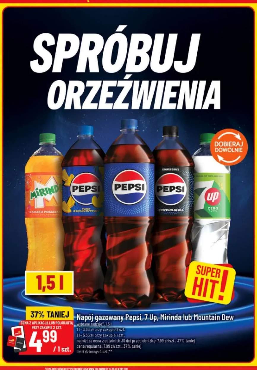 Napój gazowany Mirinda o smaku pomarańczowym +5 wariantów