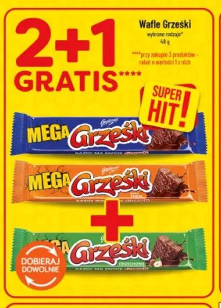 Wafle Mega Grześki +2 warianty