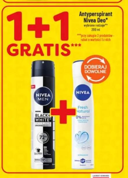 Antyperspirant Nivea Fresh Natural +1 wariant