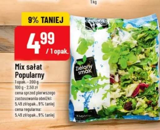 Mix sałat Popularny Zielony Smak