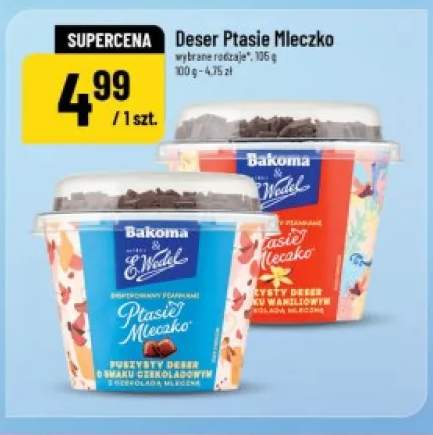 Deser Ptasie Mleczko o smaku czekoladowym +1 wariant