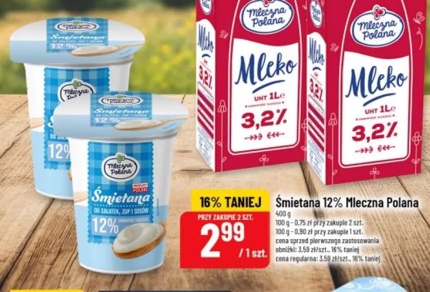 Śmietana Mleczna Polana 12%