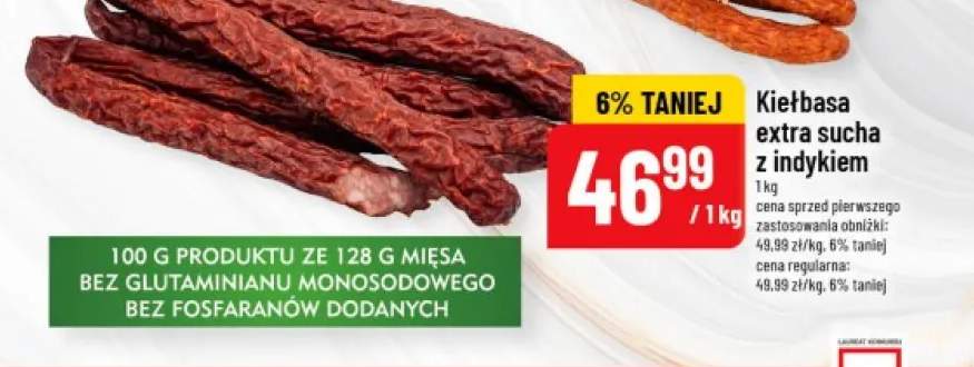 Kiełbasa extra sucha z indykiem Pekpol