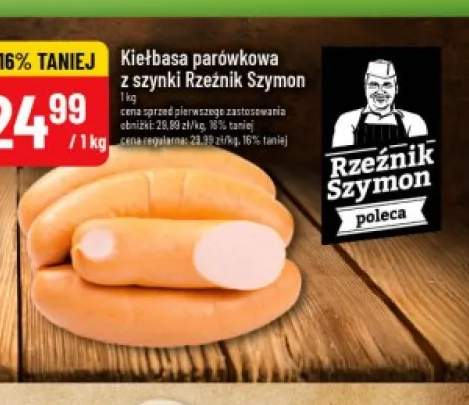 Kiełbasa parówkowa z szynki Rzeźnik Szymon