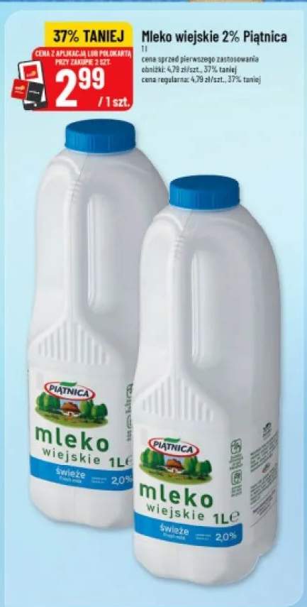 Mleko wiejskie Piątnica 2%