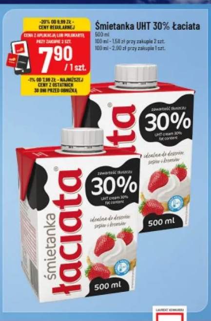 Śmietanka UHT Łaciata 30%