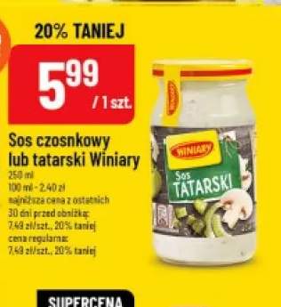 Sos czosnkowy Winiary +1 wariant