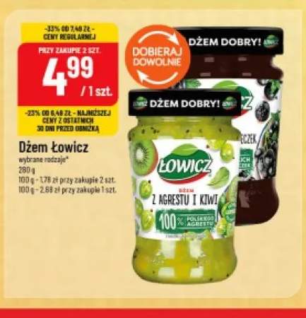 Dżem z agrestu i kiwi Łowicz +1 wariant