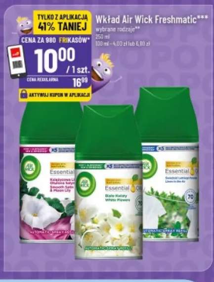 Wkład Air Wick Freshmatic Księżycowa Lilia i Otulona Satyna +2 warianty